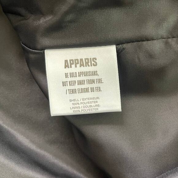 New Apparis Tara Faux Shearling Coat in Noir Women's Size XL - Picture 7 of 10